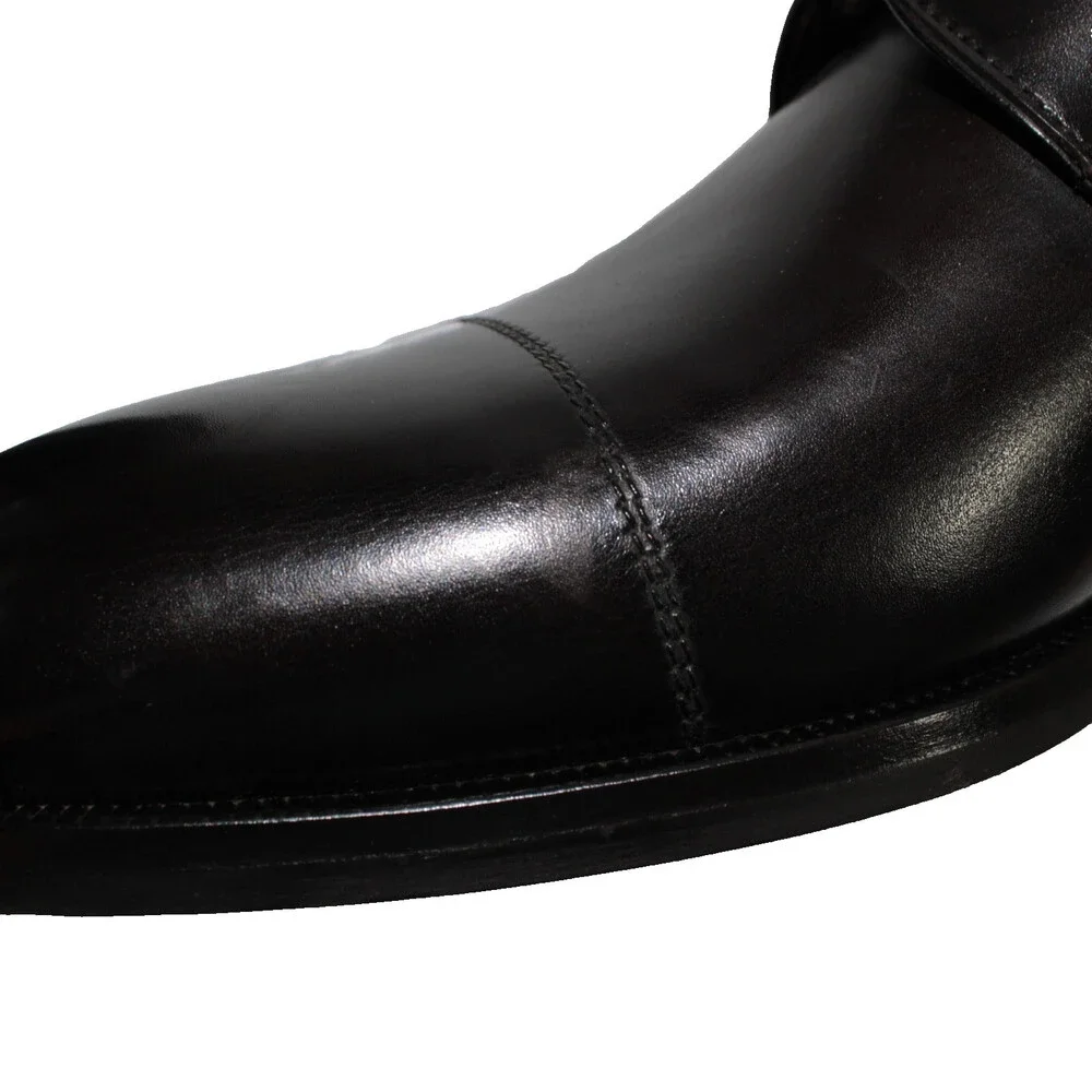 Di Bianco NWD Lace Up Derby Dress Shoes Size 42 (US 9) in Black Leather